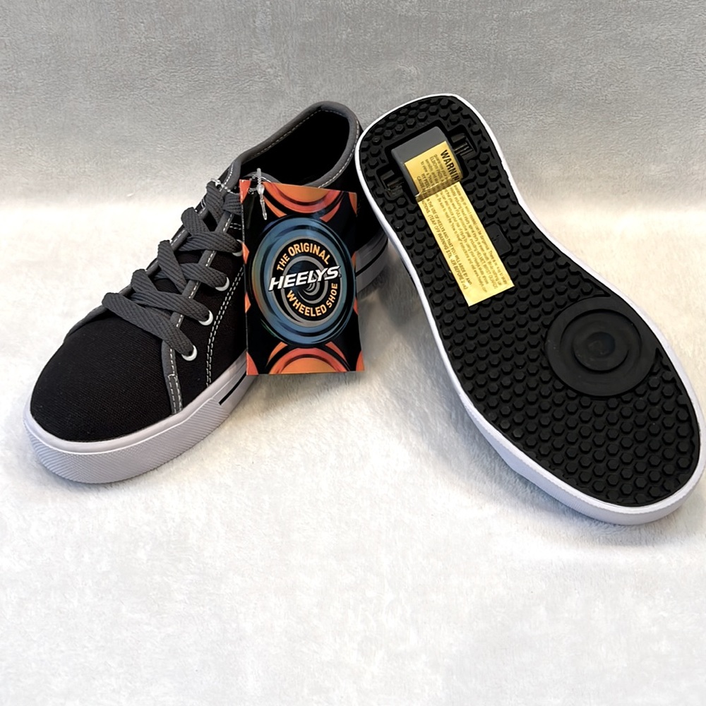 Heelys Black Canvas Roller Skate Sneaker Shoes - Picture 2 of 11